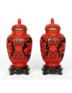 Pareja de Tibores de Laca... 2