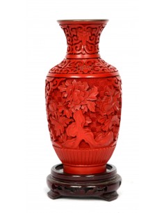 Jarrón de Laca de Cinabrio.