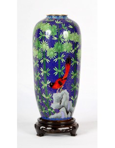 Jarrón de Cloisonné.