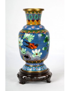 Jarrón de Cloisonné.