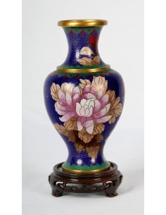Jarrón de Cloisonné.