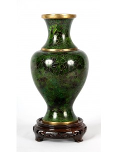 Jarrón de Cloisonné.