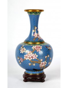 Jarrón de Cloisonné con...