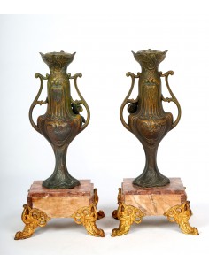 Pareja de candelabros Art... 2