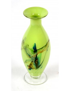 Jarrón de cristal de Opalina.